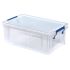 Fellowes 10L Transparent Plastic Small Storage Box, 15.5cm x 39.5cm x 25.5cm