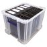 Fellowes 36L Transparent Polypropylene Medium Storage Box, 31.5cm x 47.5cm x 38cm