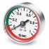 SMC R 1/8 Analogue Pressure Gauge 2bar Back Entry 37.5mm Outside Diameter