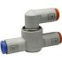 VR1220 Series, Pneumatic Shuttle Valve OR Logic Function 10mm Tube, One Touch Fitting Connection, G 1/4 Thread, 10 bar