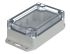 Bopla Euromas X Series Light Grey Polycarbonate Enclosure, IP66, IP68, IK07, Flanged, Clear Lid, 105 x 70 x 40mm
