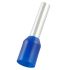 RS PRO Insulated Bootlace Ferrule, 10mm Pin Length, 2.5mm Pin Diameter, 2.5mm² Wire Size, Blue