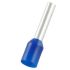 RS PRO Insulated Bootlace Ferrule, 12mm Pin Length, 2.5mm Pin Diameter, 2.5mm² Wire Size, Blue