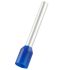 RS PRO Insulated Bootlace Ferrule, 18mm Pin Length, 2.6mm Pin Diameter, 2.5mm² Wire Size, Blue