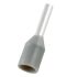 RS PRO Insulated Bootlace Ferrule, 6mm Pin Length, 1.5mm Pin Diameter, 0.75mm² Wire Size, Grey