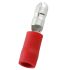RS PRO Insulated Male Crimp Bullet Connector, 0.5mm² to 1.5mm², 22AWG to 16AWG, 4mm Bullet diameter, Red