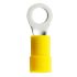 RS PRO Insulated Crimp Ring Terminal, M5 Stud Size, 4mm² to 6mm² Wire Size, Yellow