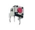 Red Tact Switch, SPST 50mA 9.5mm Through Hole