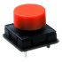 IP40 Blue Push Button Tactile Switch, Normally Open 50mA 10.75mm Through Hole