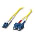 Phoenix Contact LC to SC Duplex OS2 Single Mode OS2 Fibre Optic Cable, 9μm, Yellow, 2m