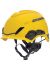 Casco de seguridad MSA Safety V-Gard H1 de color Negro, amarillo, ajustable, con barboquejo, ventilado