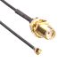 TE Connectivity Female U.FL to Male SMA Coaxial Cable, 100mm, UFL Coaxial, Terminated