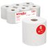 Kimberly Clark wypall Rolled White Paper Towel, 550 x 6 Sheets