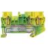 Siemens 8WH Series Green, Yellow Din Rail Terminal, 1.5mm², 1-Level, Spring Termination, CSA