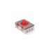Red Momentary Tactile Switch, 1 NO 100mA 6.4mm PCB