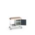 verso mobile welded bench with cupboard