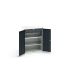 Bott 2 Door, 1 Drawer Sheet Steel Floor Standing Cupboard, 800 x 550 x 1000mm