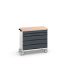 Bott 5 drawer Steel Wheeled Tool Cabinet, 980mm x 1.05m x 600mm