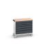 Bott 6 drawer Steel Wheeled Tool Cabinet, 980mm x 1.05m x 600mm