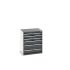 Bott 6 Cabinet, Steel, 900mm x 800mm x 650mm, Anthracite Grey, Light Grey