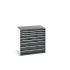 Bott 8 Cabinet, Steel, 1000mm x 1050mm x 750mm, Anthracite Grey, Light Grey