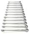 GearWrench 12-Piece Wrench Set, 8, 9, 10, 11, 12, 13, 14, 15, 16, 17, 18, 19, Alloy Steel