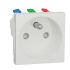 Schneider Electric White 1 Gang Power Socket, 2 Poles, 16A, French 2P, Indoor Use