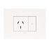 HPM White 3 Gang Power Socket, Double Pole Poles, 10A, Type I - ANZ/CN, Indoor Use