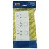 HPM White 4 Gang Plug Socket, Double Pole Poles, 10A, Type I - ANZ/CN, Indoor Use