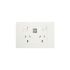 HPM White 2 Gang Power Socket, Double Pole Poles, 10A, Type I - ANZ/CN, Indoor Use