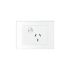 HPM White 1 Gang Power Socket, Double Pole Poles, 10A, Type I - ANZ/CN, Indoor Use