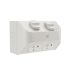 HPM Grey 2 Gang Power Socket, Double Pole Poles, 10A, Type I - ANZ/CN, Indoor Use