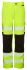 PULSAR LFE921 Yellow Water Repellent Hi Vis Trousers, 52in Waist Size