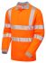 PULSAR反光安全polo衫, 长袖, 橙色, 尺寸 (UK) L 男款