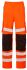 Pantalon haute visibilité PULSAR LFE907, taille 39 → 40pouce, Orange, Haute visibilité, Imperméable, Coupe-vent