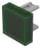 Nyomógomb lencse Zöld, Négyzet alakú, használható: (Nyomógomb)-val