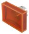 EAO Orange Rectangular Push Button Lens for Use with Push Button