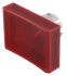 EAO Red Rectangular Push Button Lens for Use with Push Button