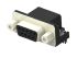 TE Connectivity 2301844 9 Way Right Angle Board Mount PCB D-sub Connector Receptacle, 2.77mm Pitch, with Boardlock