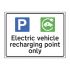 Spectrum Industrial Aluminium Black, White Safe Conditions Sign, Electric Vehicle Charging Point, English