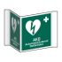 Spectrum Industrial PVC Green/White Safe Conditions Sign, Automated External Defibrillator, English