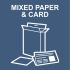 Spectrum Industrial Sicherheitshinweisschild Englisch Recycling Mixed Paper And Card Polyester Blau, Weiß