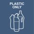 Spectrum Industrial Sicherheitshinweisschild Englisch Recycling Plastic Only Polyester Blau, Weiß