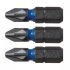 CK PHILLIPS® Schraubendreher-Bitsatz aus blauem Stahl, Legierungsstahl 25 mm, 3-teilig