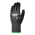 Skytec SAPPHIRE NANO FOAM Black HPPE Cut Resistant Work Gloves, Size 7, Small, Foam Nitrile Coating