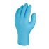 Skytec TX424 Blue Powder-Free Nitrile Disposable Gloves, Size L, Food Safe, 100 per Pack