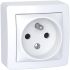 Schneider Electric White 1 Gang Plug Socket, 2 Poles, 16A, Type E - French, Indoor Use