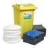Kit para derrames Ecospill Ltd, contiene 1 x Instruction &amp; Contents Sheet, 1 x Plastic Wheeled Bin, 4 x Disposal