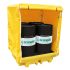 Kontrola zanieczyszczeń Paleta z 4 beczkami na odpady pojemność 410L Substancja chemiczna Polietylen Ecospill Ltd