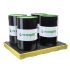 Kontrola zanieczyszczeń Paleta z 4 beczkami na odpady pojemność 300L Substancja chemiczna Polietylen Ecospill Ltd